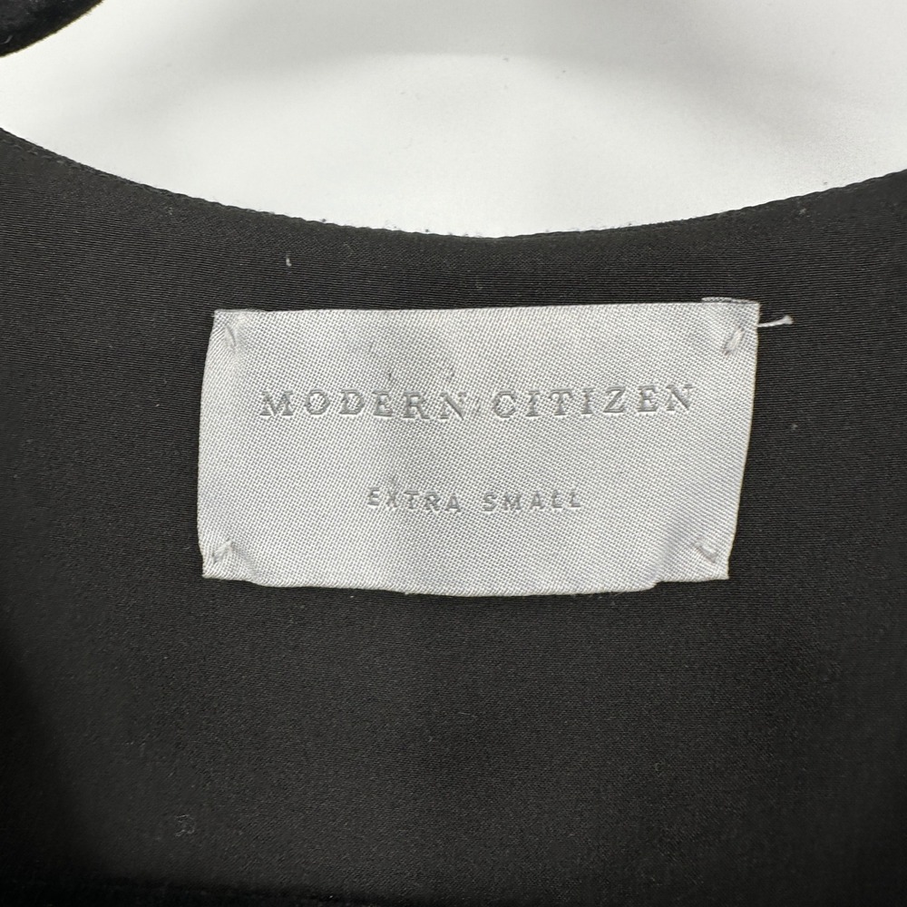 Modern Citizen Black Sleeveless Belted Wrap Midi Dress Grommet Belt XS Workwear - Picture 5 of 11